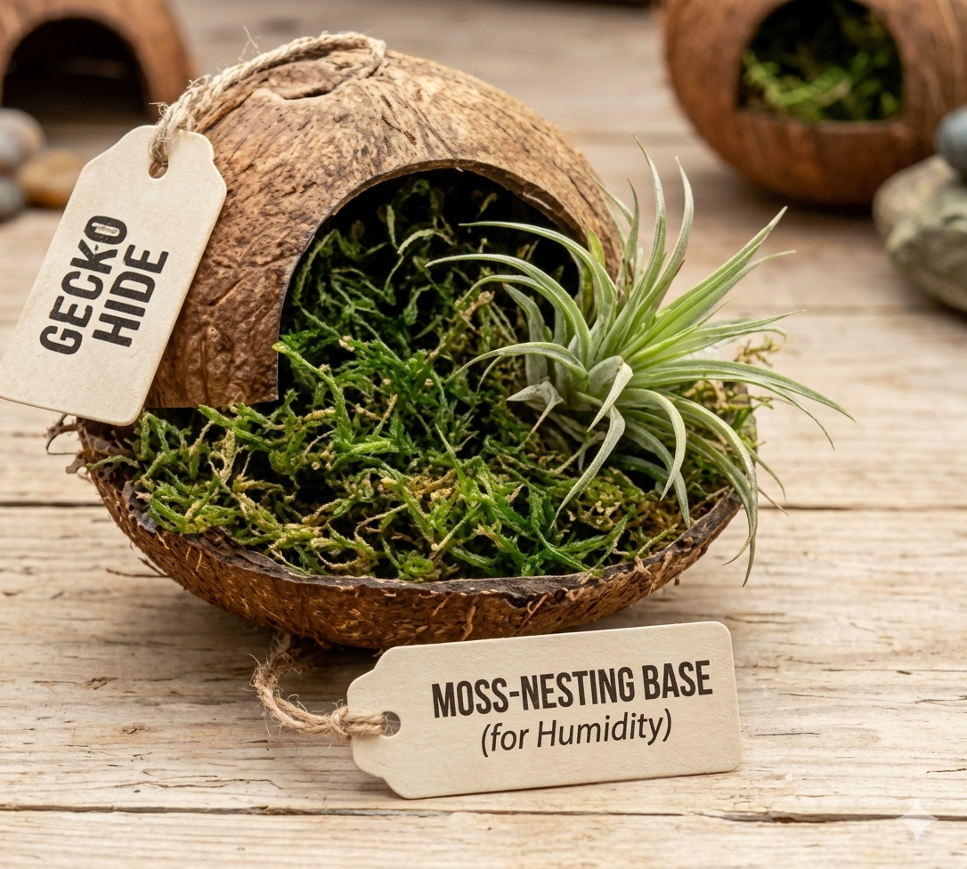 Customizable Eco-friendly natural coconut shell handmade pet decors.