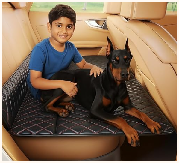 Premium Waterproof Car Back Seat Extender for Dogs | Foldable Pet Travel Bed