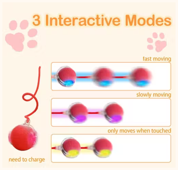 Interactive Moving Ball for your muffins - cats & dogs.